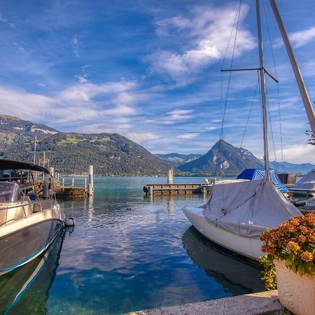 Strandhuesli Directly On Lake Thun Därligen Dış mekan fotoğraf